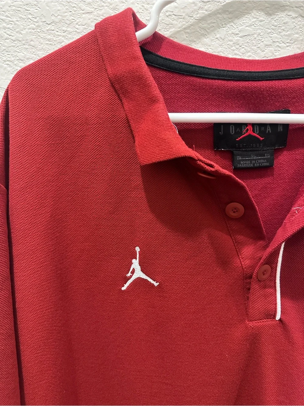 Jordan Oklahoma Sooners Mens XL Polo Shirt‎ Crimson Red NCAA OU Sportswear